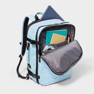Open Story Light Blue Travel Backpack